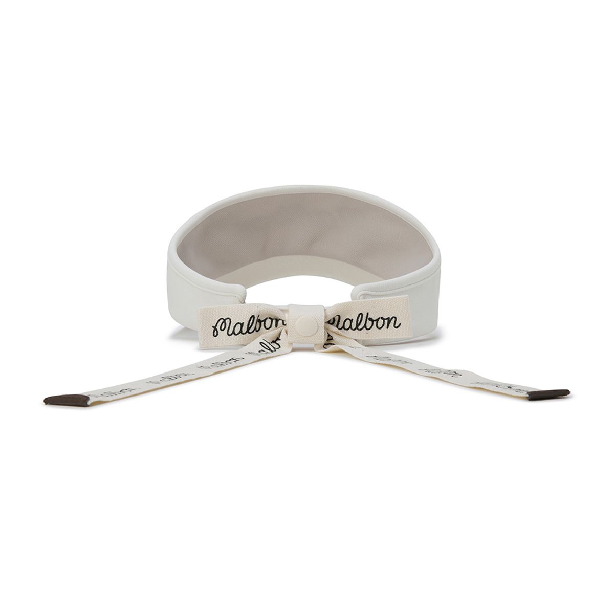 말본 골프(MALBON GOLF) 여성 디테쳐블 리본 바이저 WHITE (WOMAN)
