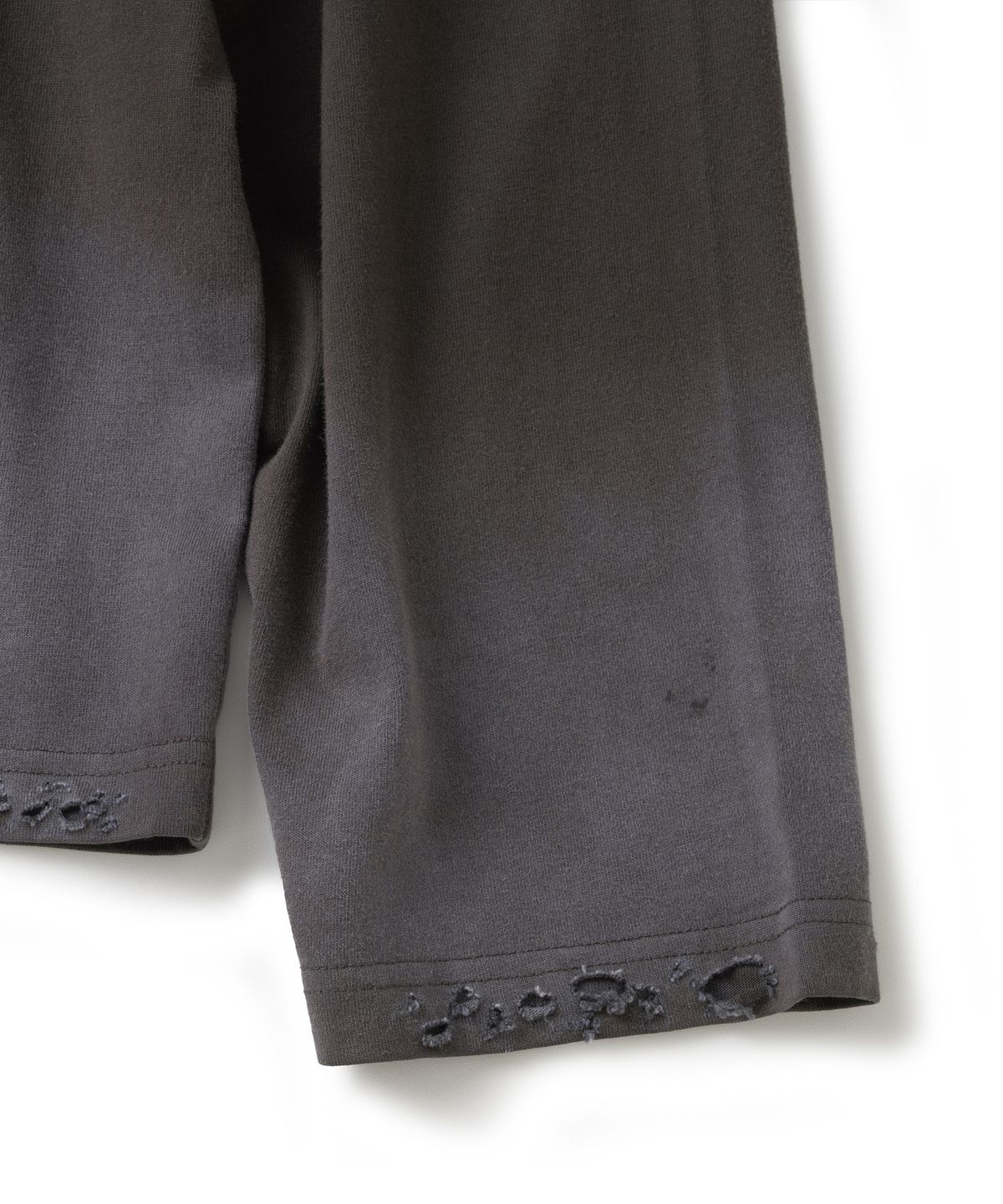 낫포너드(NOT4NERD) Distressed Layered Henley Long Sleeve - Charcoal