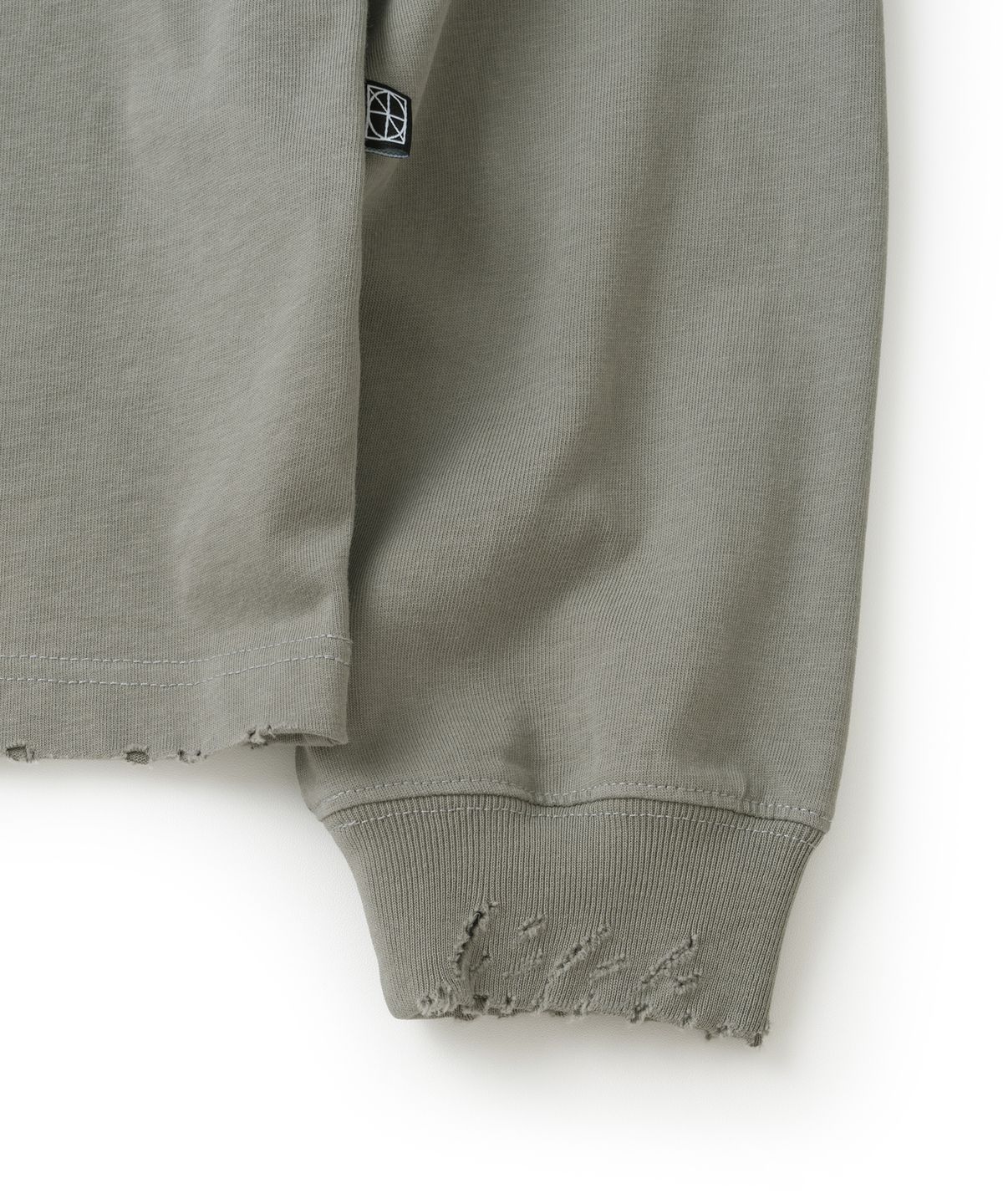 낫포너드(NOT4NERD) Unknown Records Bleach Washed Long Sleeve - Light Grey