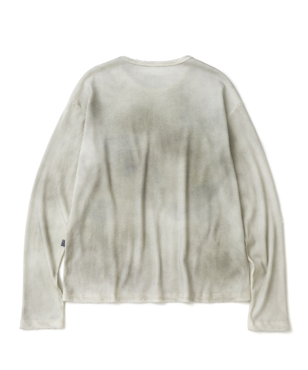 낫포너드(NOT4NERD) Eyes Dirty Washed Distressed Waffle Long Sleeve - Ivory