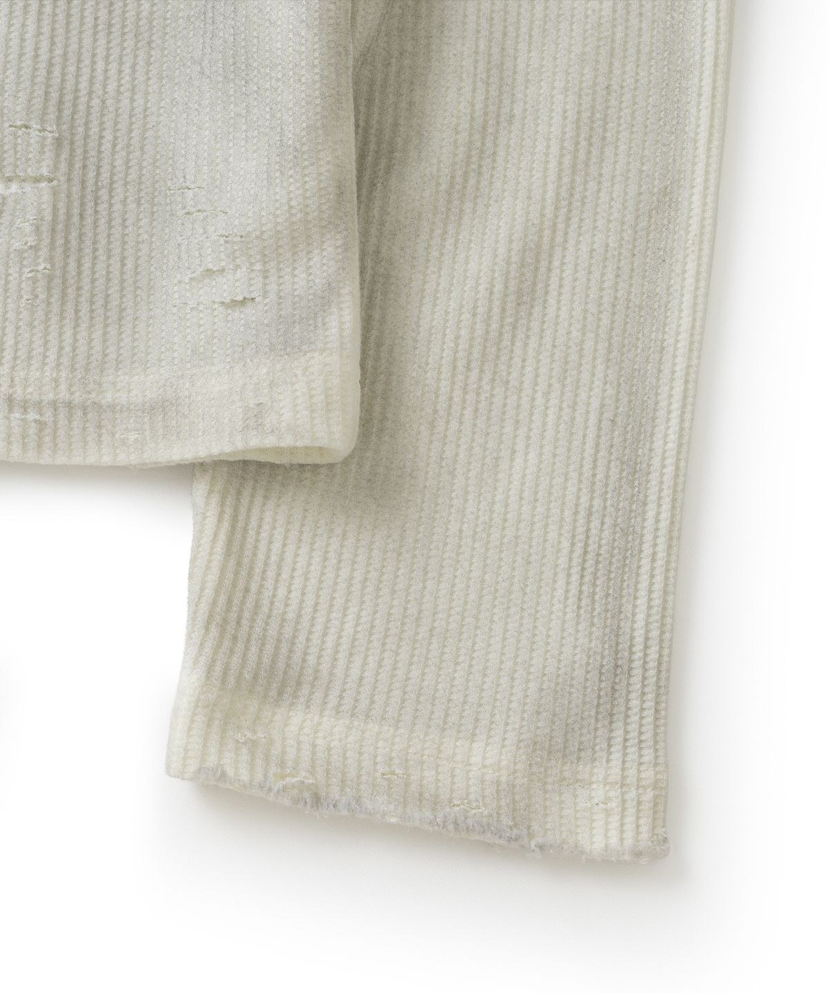 낫포너드(NOT4NERD) Eyes Dirty Washed Distressed Waffle Long Sleeve - Ivory