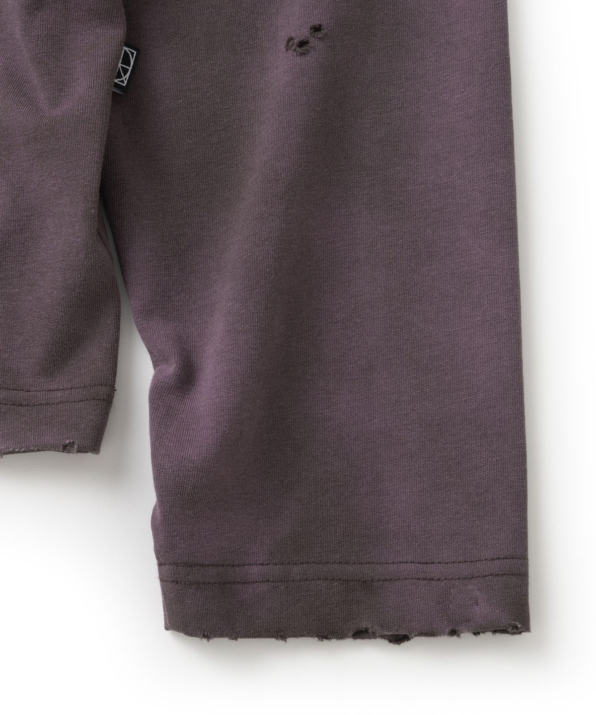 낫포너드(NOT4NERD) Raw Distressed Dirty Washed U-Neck Long Sleeve - Purple