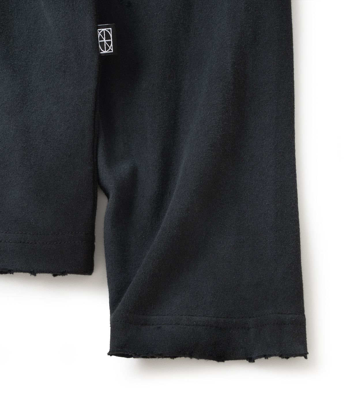낫포너드(NOT4NERD) Raw Distressed Dirty Washed U-Neck Long Sleeve - Black