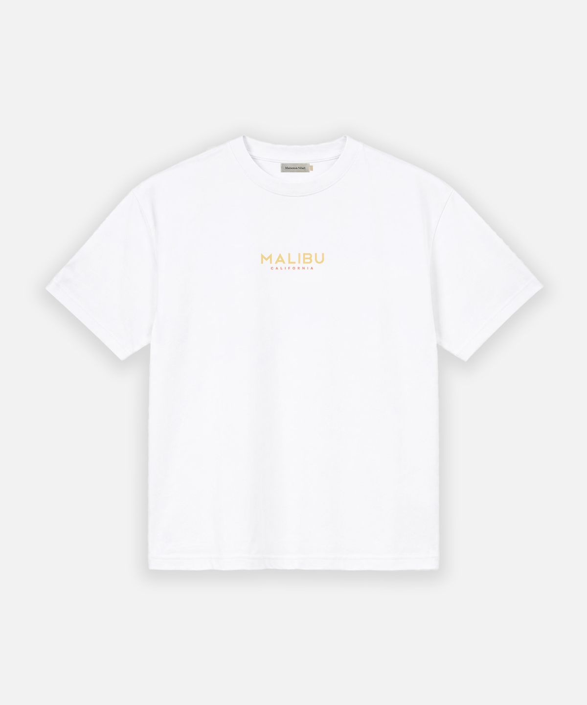 메종니아트(MAISON DE NEART) [MALIBU] 면 16수 프린팅 반팔 티셔츠 말리부_(2color)