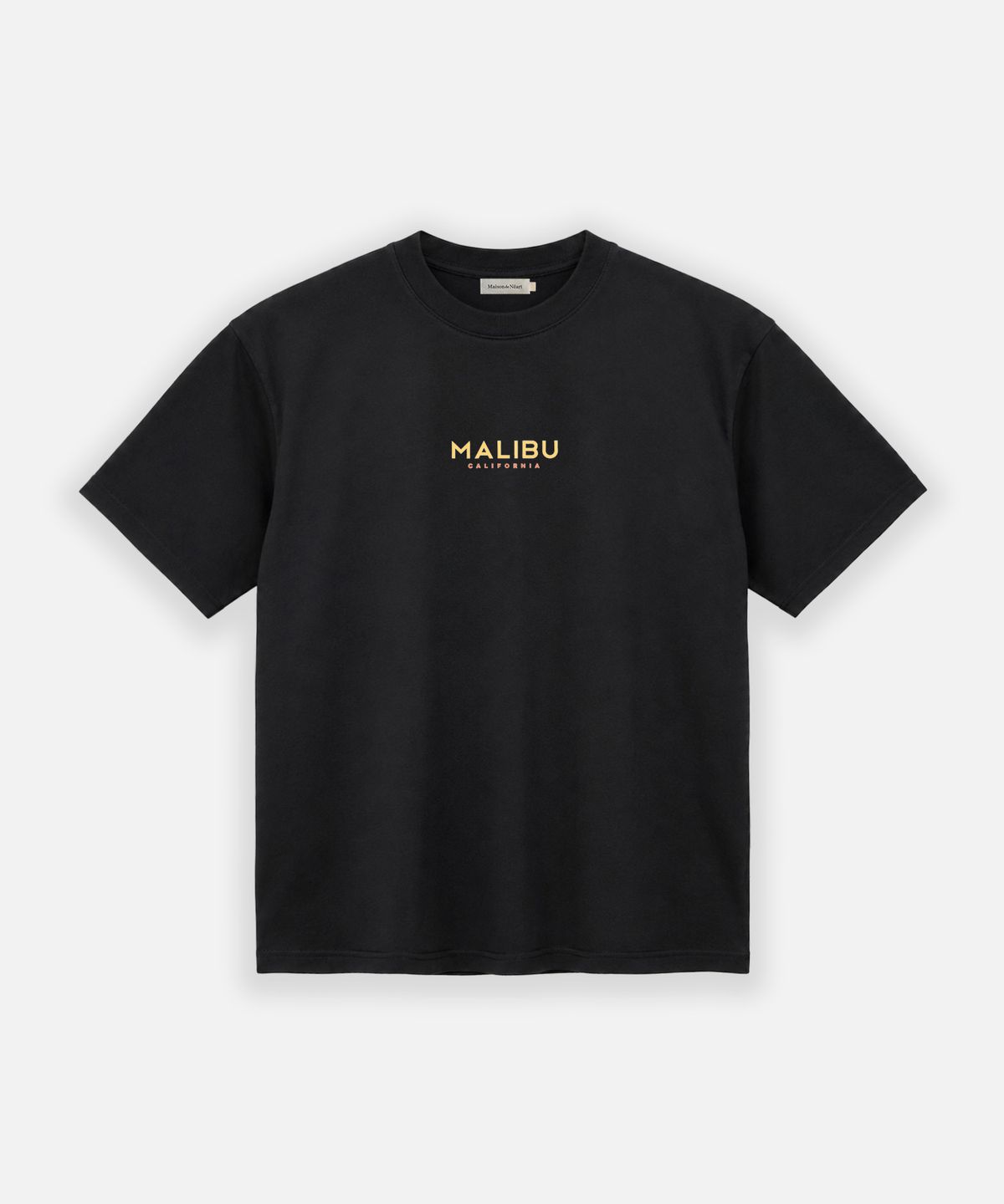 메종니아트(MAISON DE NEART) [MALIBU] 면 16수 프린팅 반팔 티셔츠 말리부_(2color)