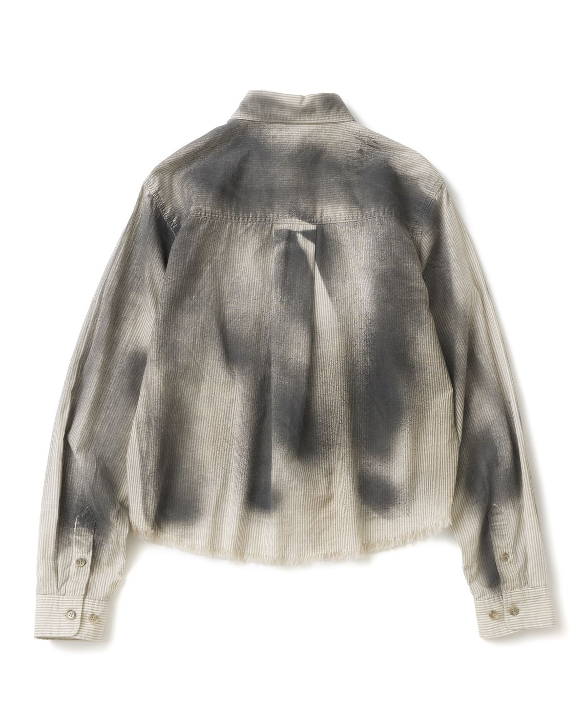 낫포너드(NOT4NERD) Shattered Echo Dirty Washed Stripe Shirt - Beige