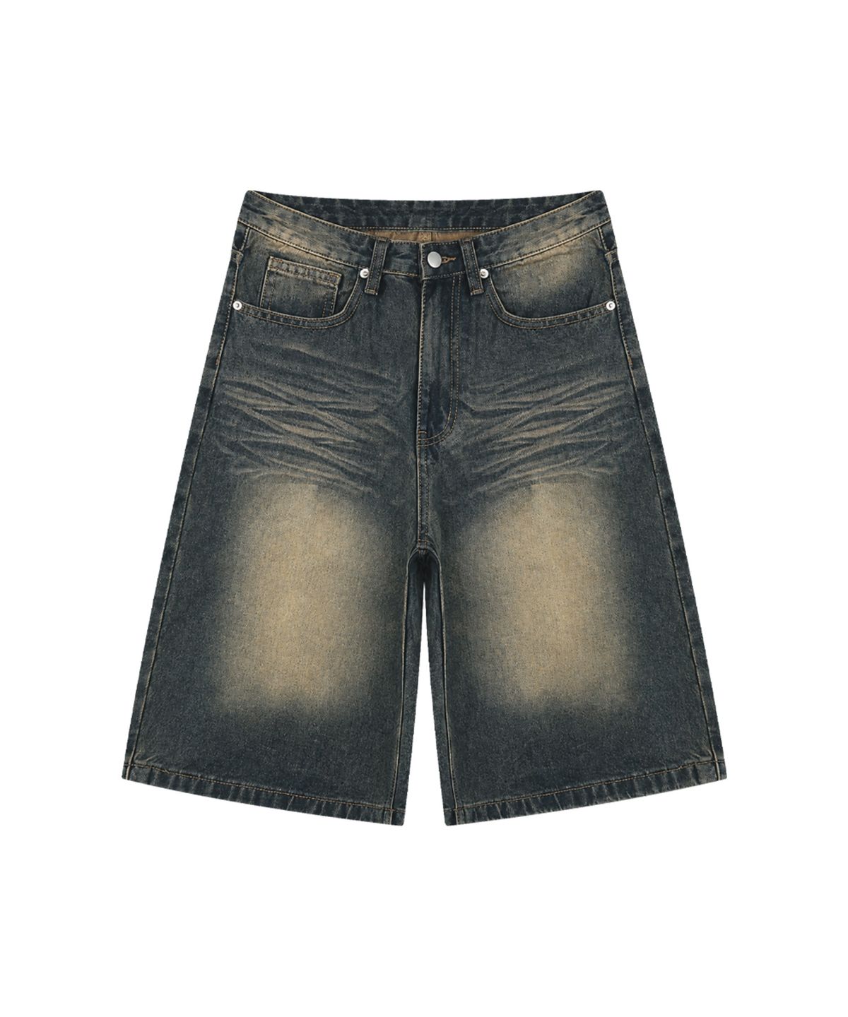 랜덤오프(RANDOMOFF) BTB : WAVE WASHING BERMUDA SHORTS [YELLOW MINUIT CORE]