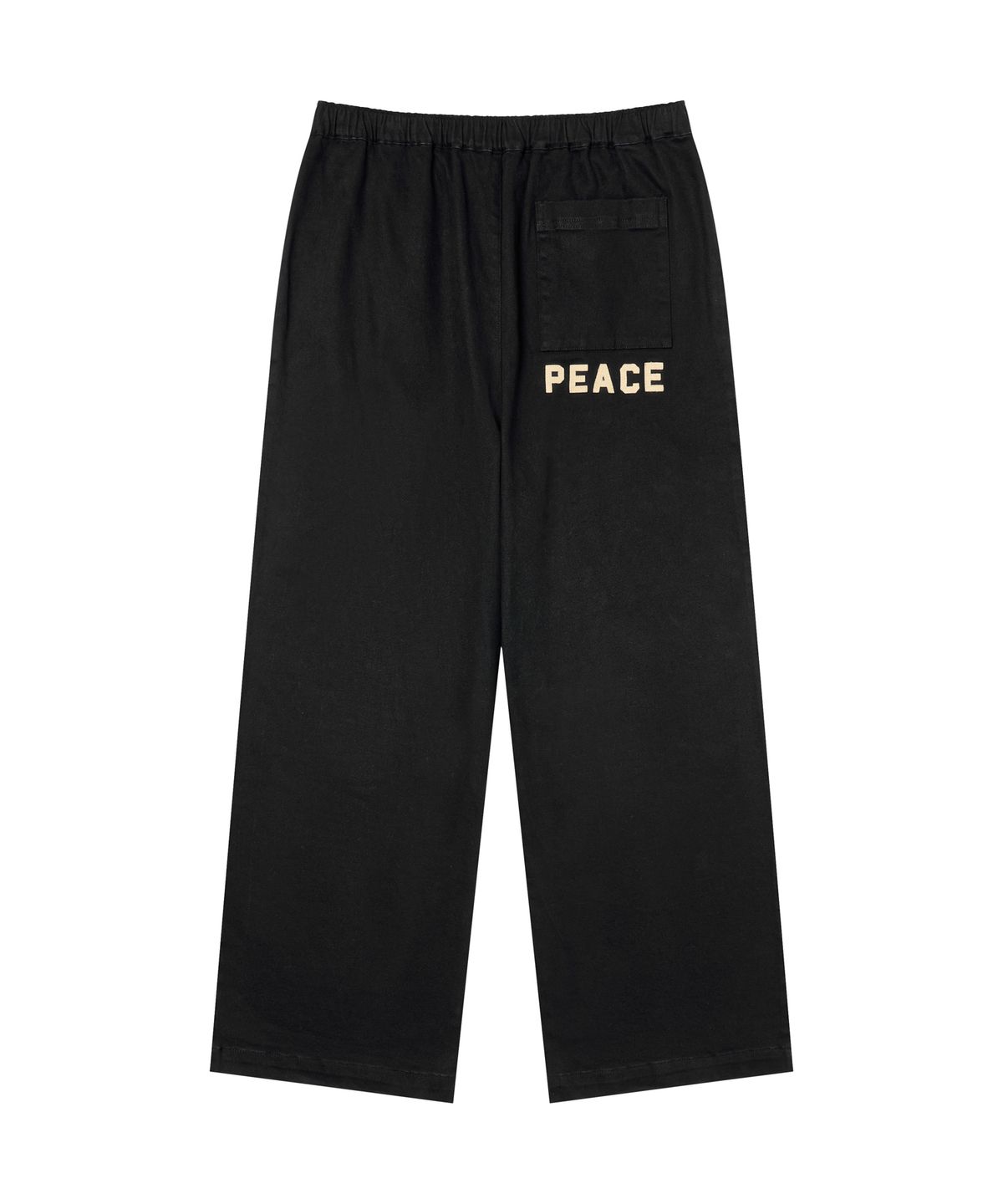 아모우(AMOU) PEACE Semi Flare Chino Pants BLACK