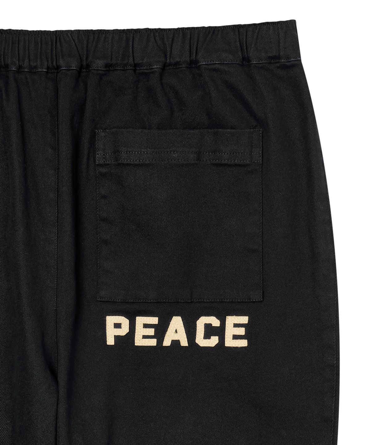 아모우(AMOU) PEACE Semi Flare Chino Pants BLACK