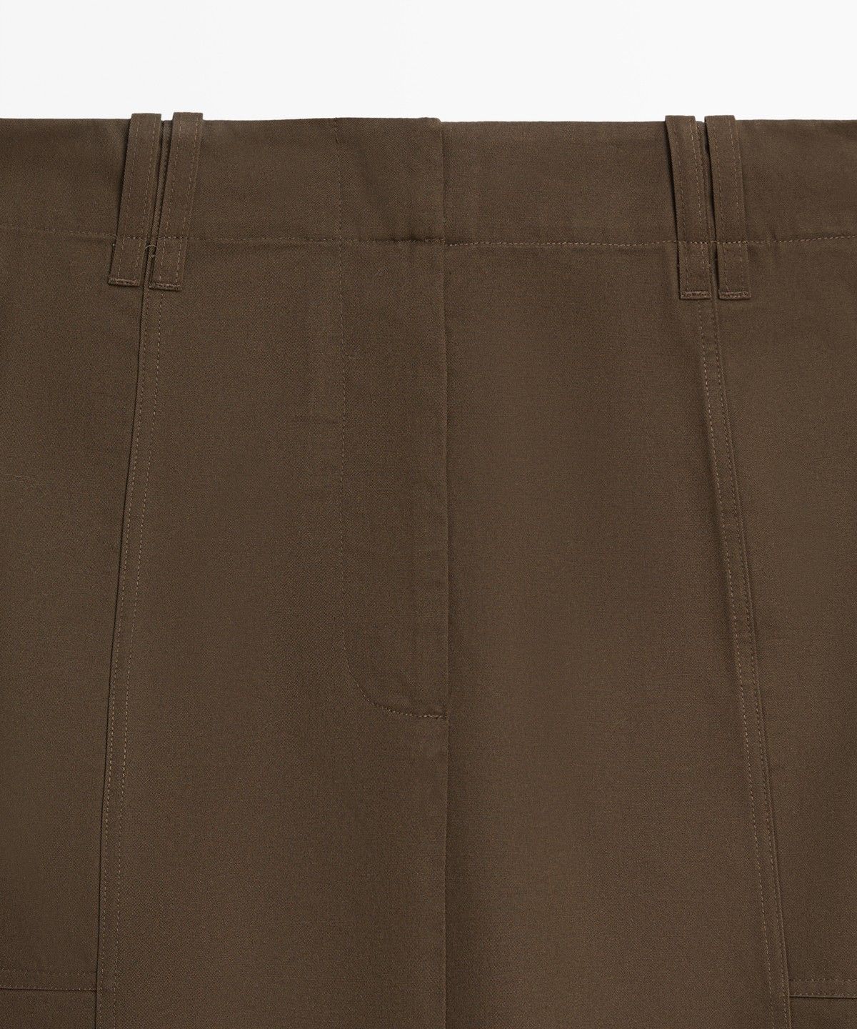 마시모두띠(MASSIMO DUTTI) 100% 코튼 미디 스커트