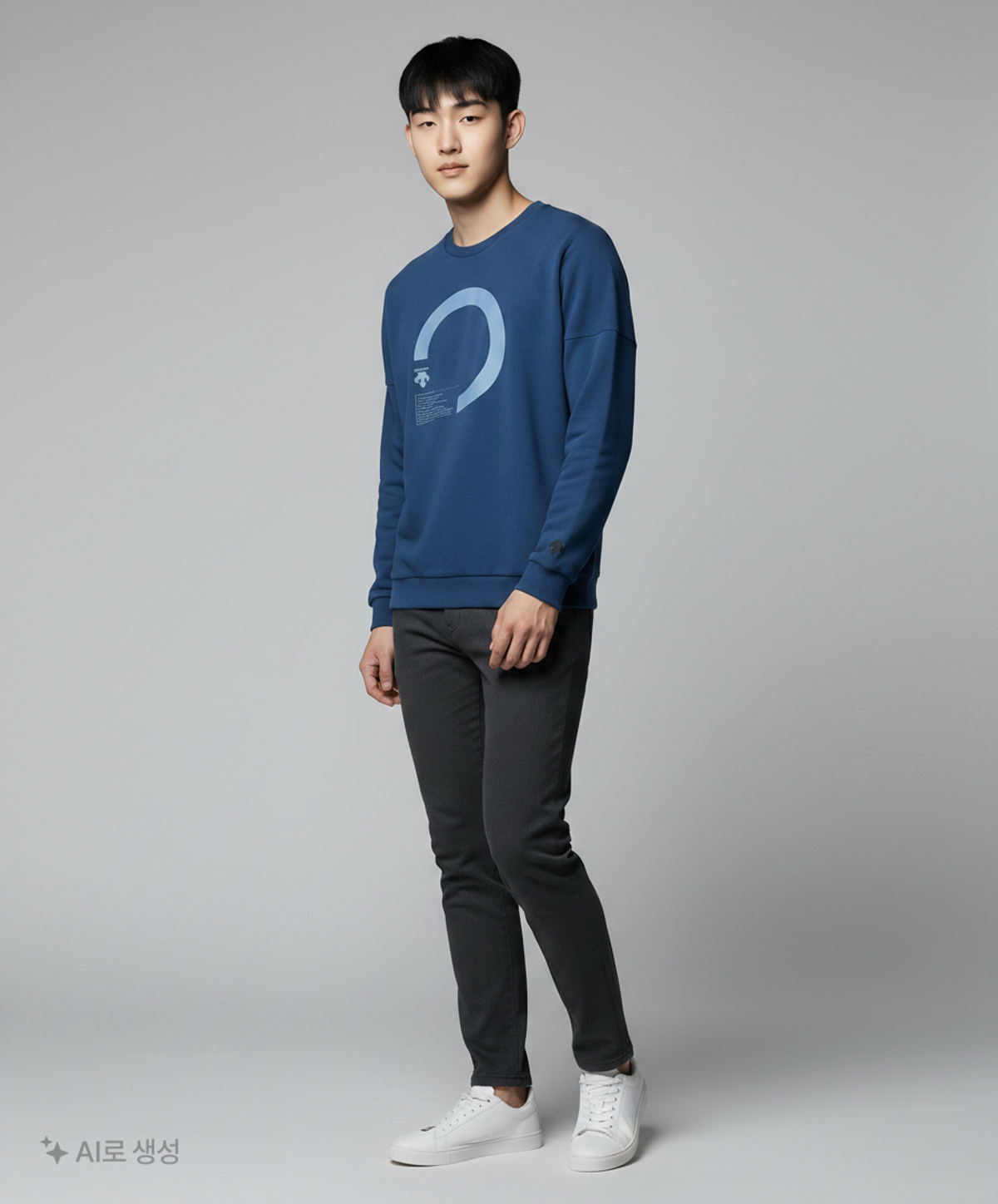 데상트(DESCENTE) 남성 F-360 모션 그래픽 기모 스웻셔츠 (S8421THT15) 105