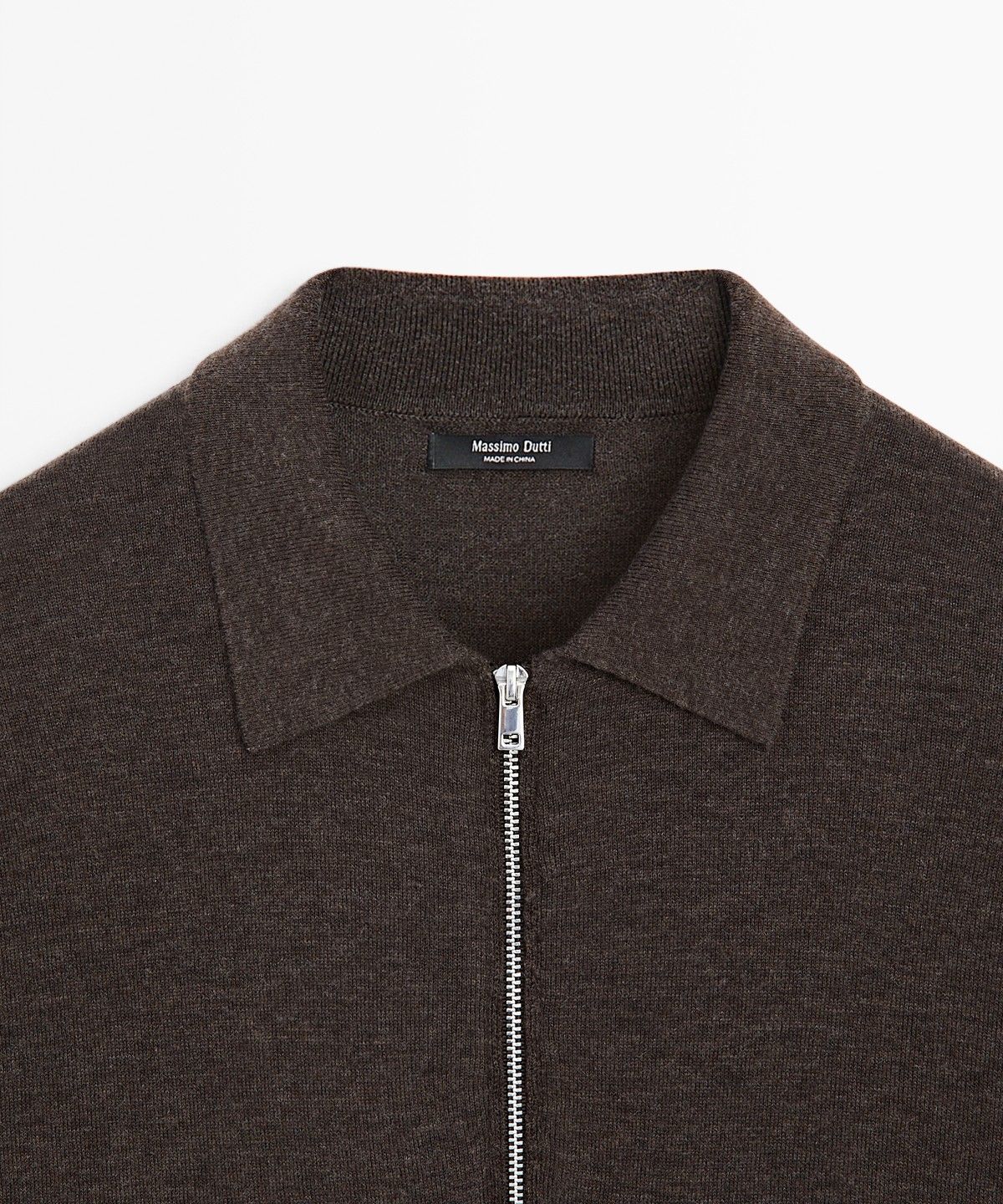 마시모두띠(MASSIMO DUTTI) 울 블렌드 하프 집업 니트 스웨터
