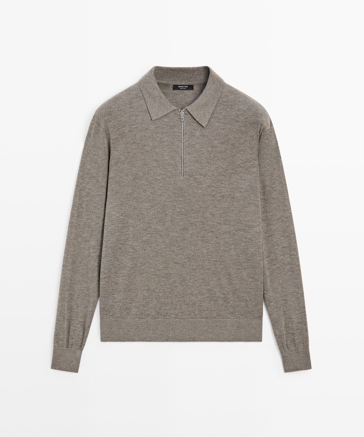 마시모두띠(MASSIMO DUTTI) 울 블렌드 하프 집업 니트 스웨터