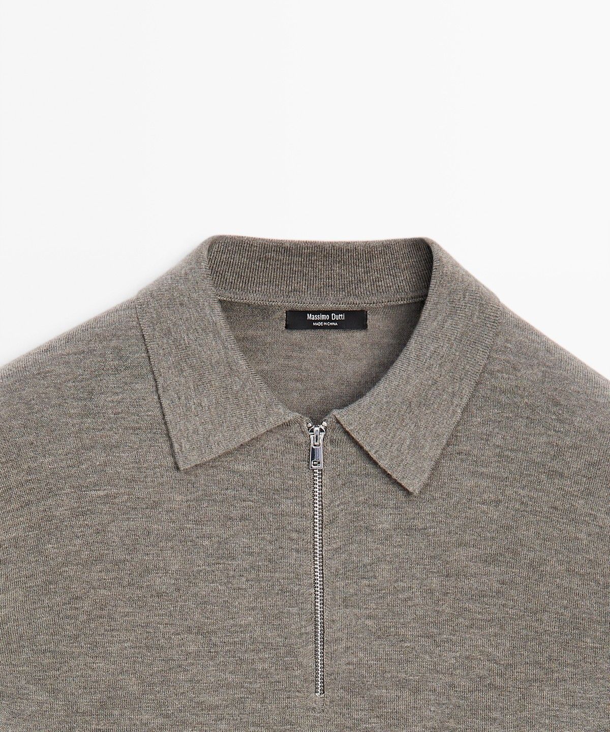 마시모두띠(MASSIMO DUTTI) 울 블렌드 하프 집업 니트 스웨터