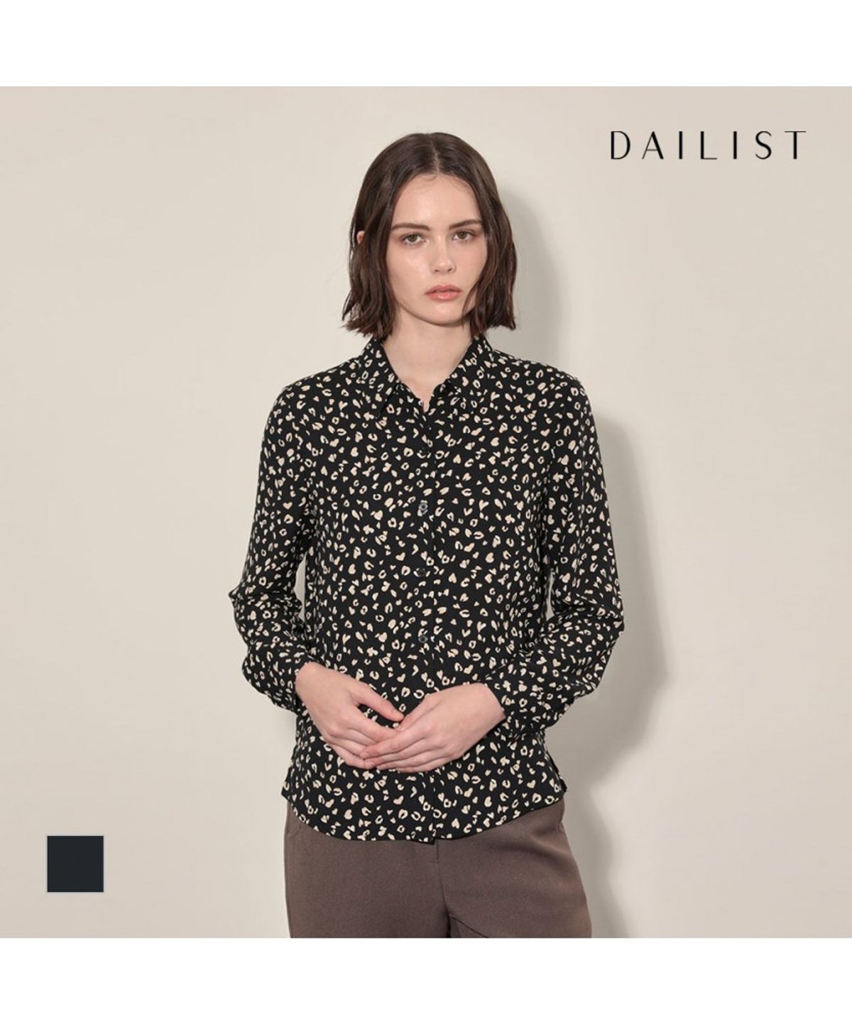 데일리스트(DAILIST) 호피 프린트 블라우스_MDBNL4F7241