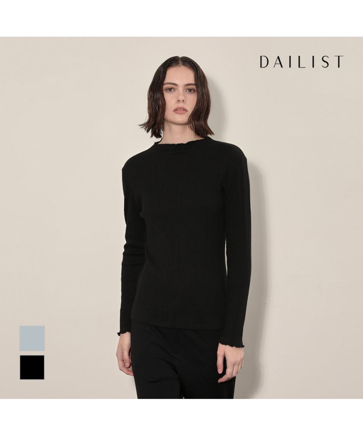 데일리스트(DAILIST) 골지 반넥 티셔츠_MDEAL4F7351