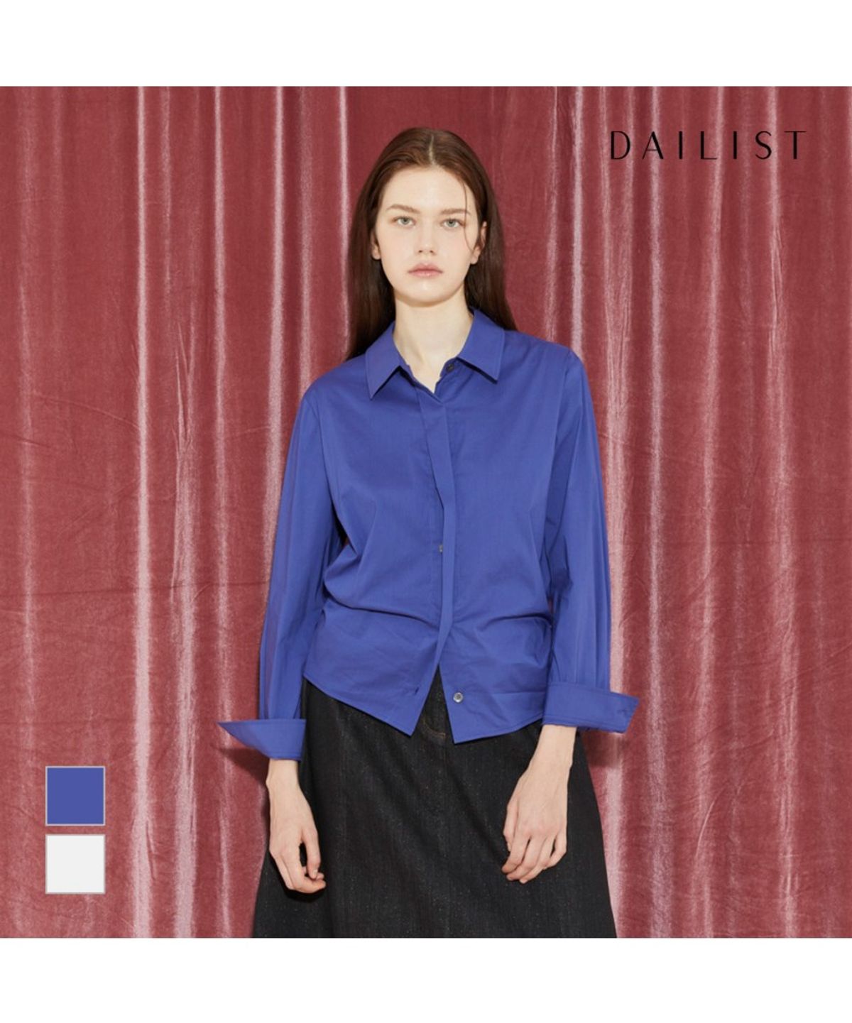데일리스트(DAILIST) 포인트 셔츠 블라우스_MDBNL5F7241