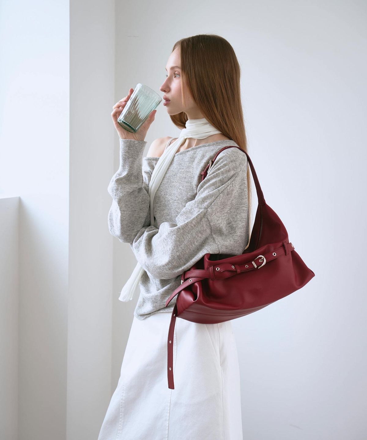 무르(MUR) Lizzy Belted Hobo Bag (9color)