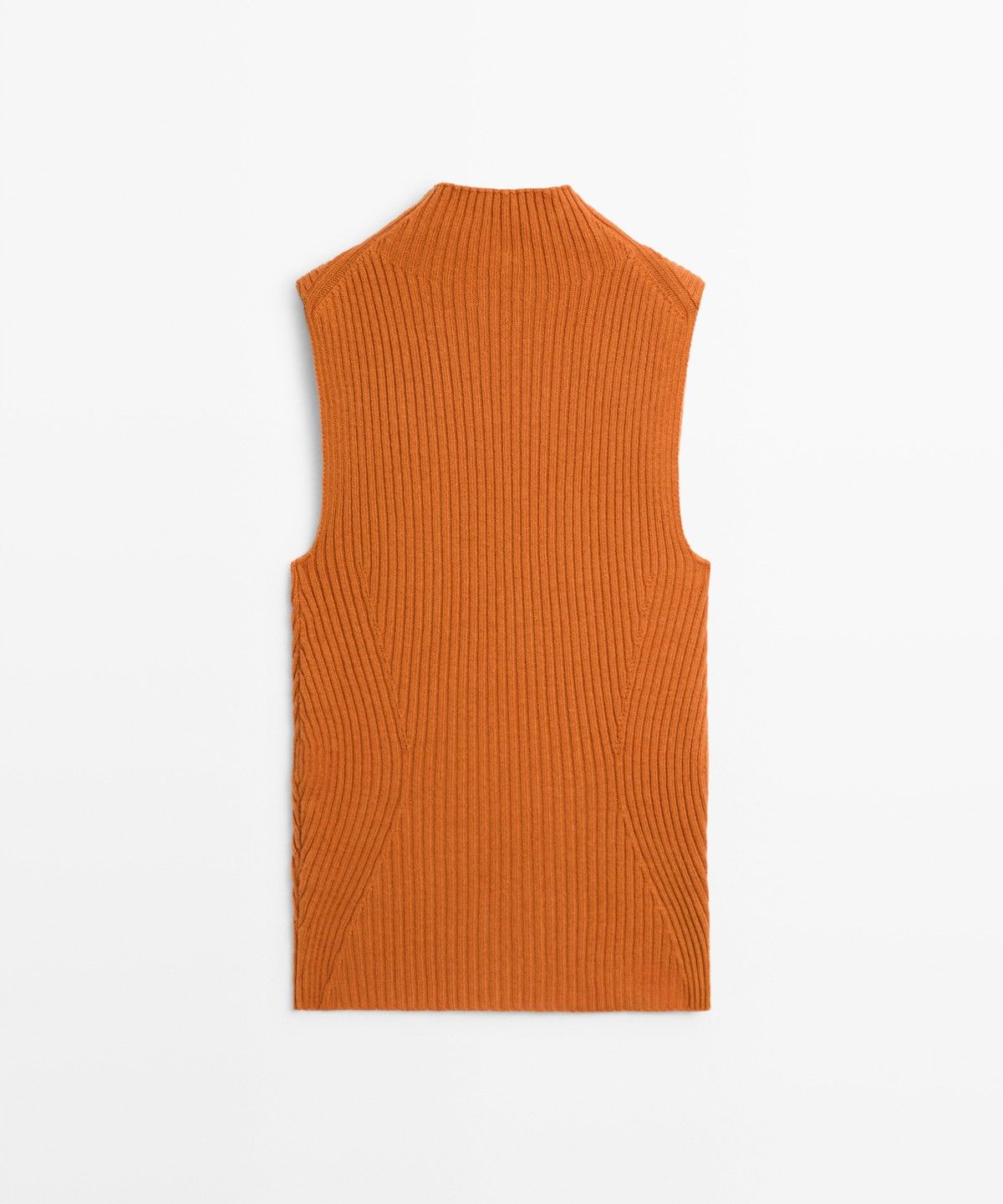 마시모두띠(MASSIMO DUTTI) 리브드 니트 터틀넥 탑