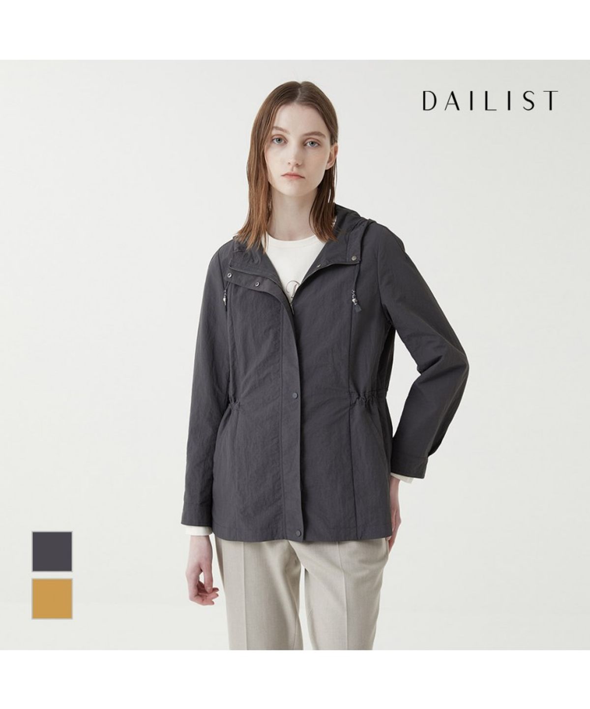 데일리스트(DAILIST) 중기장 후드점퍼_MDBCL3F7441