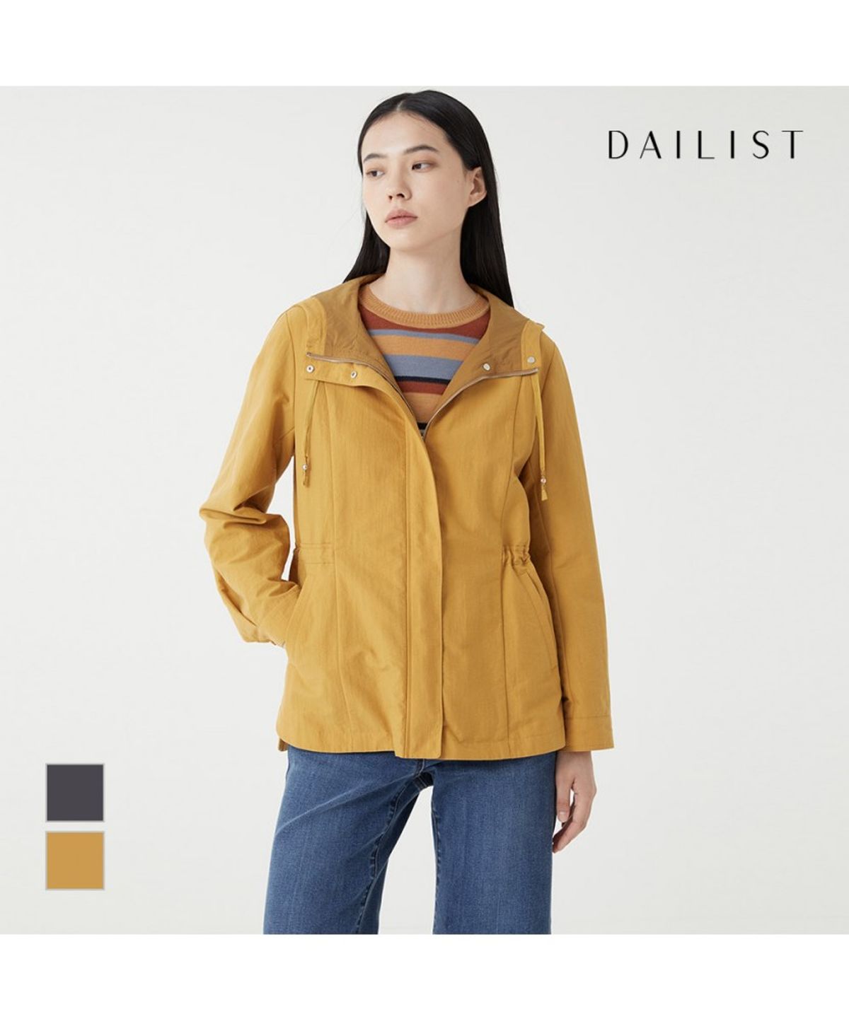 데일리스트(DAILIST) 중기장 후드점퍼_MDBCL3F7441
