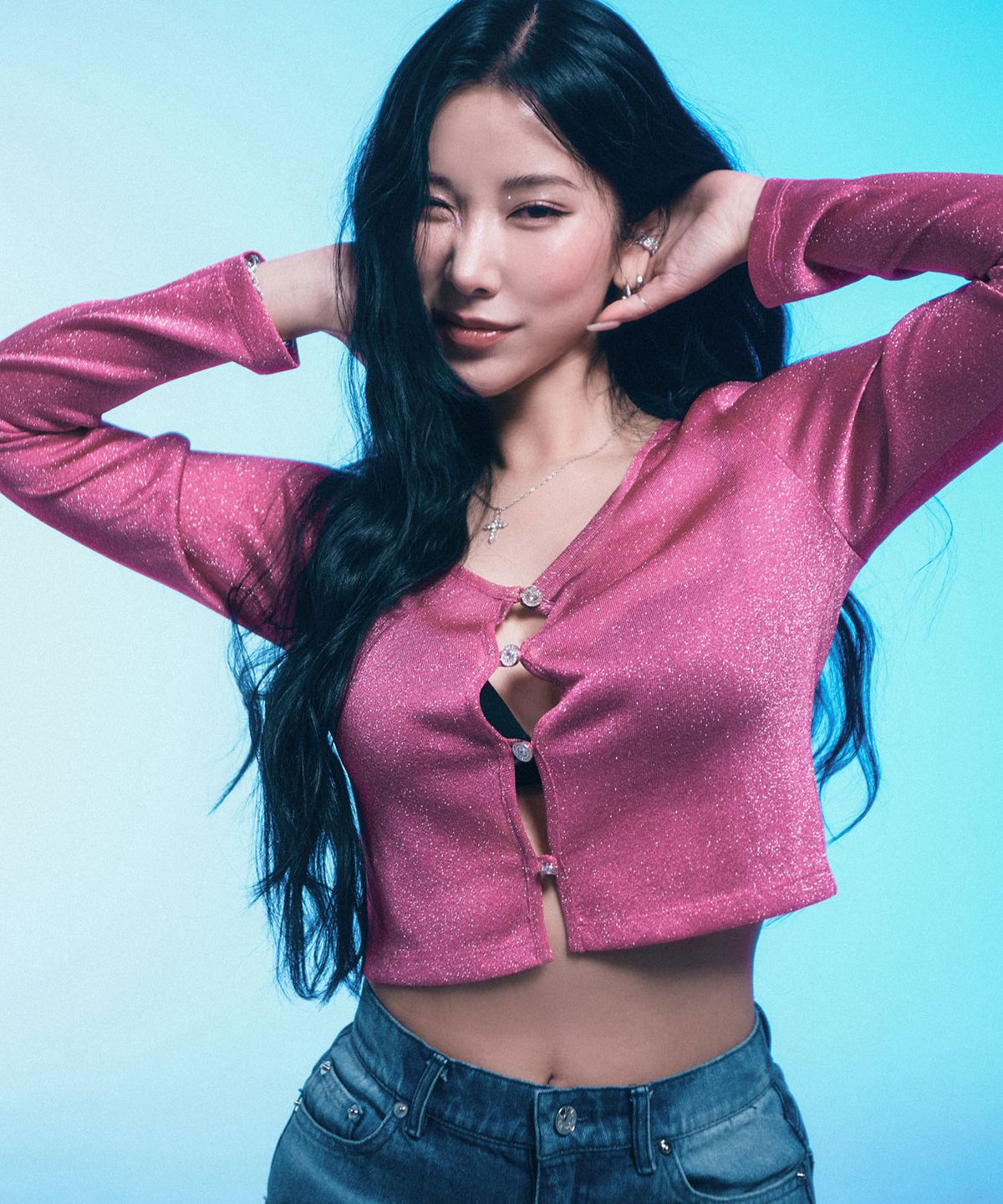 시데라(SIDERA) Radiant Breeze Button Cardigan [Pink]