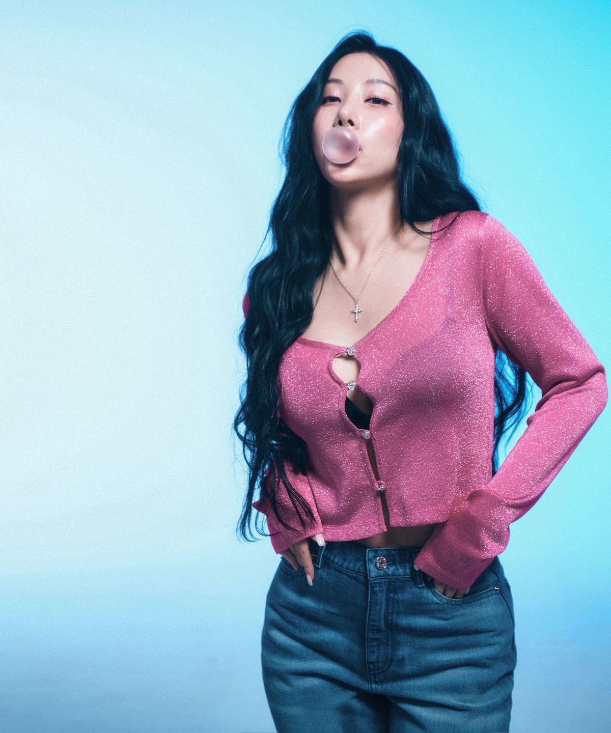 시데라(SIDERA) Radiant Breeze Button Cardigan [Pink]