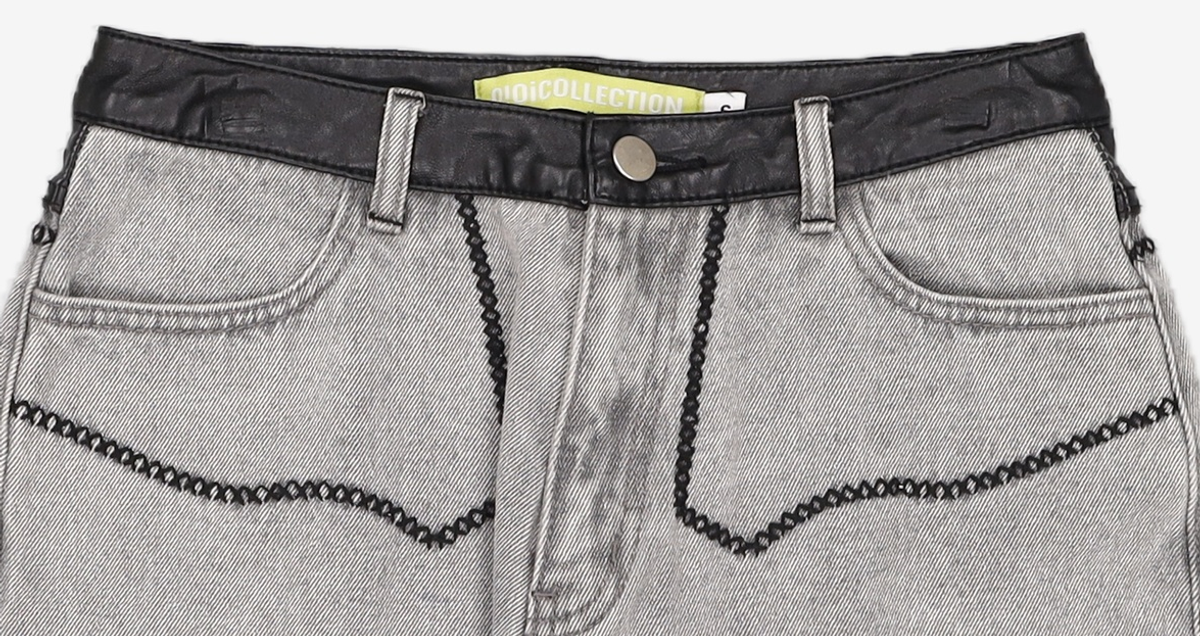 오아이오아이 컬렉션(OIOI COLLECTION) WESTERN DENIM PANTS [GREY] S