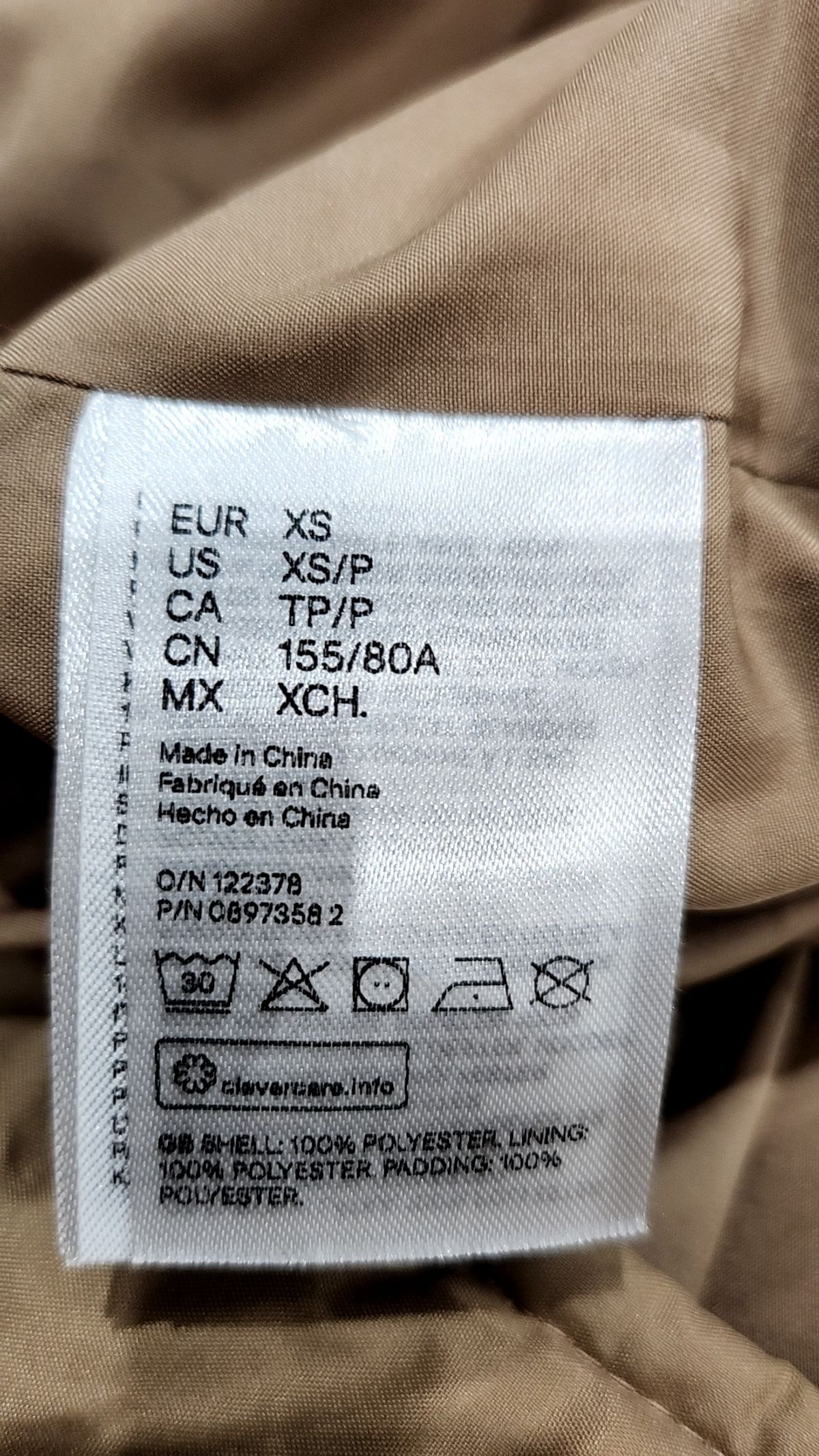 에이치앤엠(H&M) 숏 패딩/숏 헤비 아우터 XS