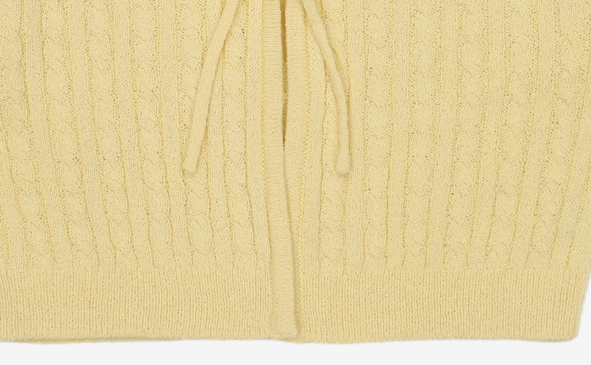 미쏘(MIXXO) 부클 리본 케이블 가디건_MIWCKD618T S