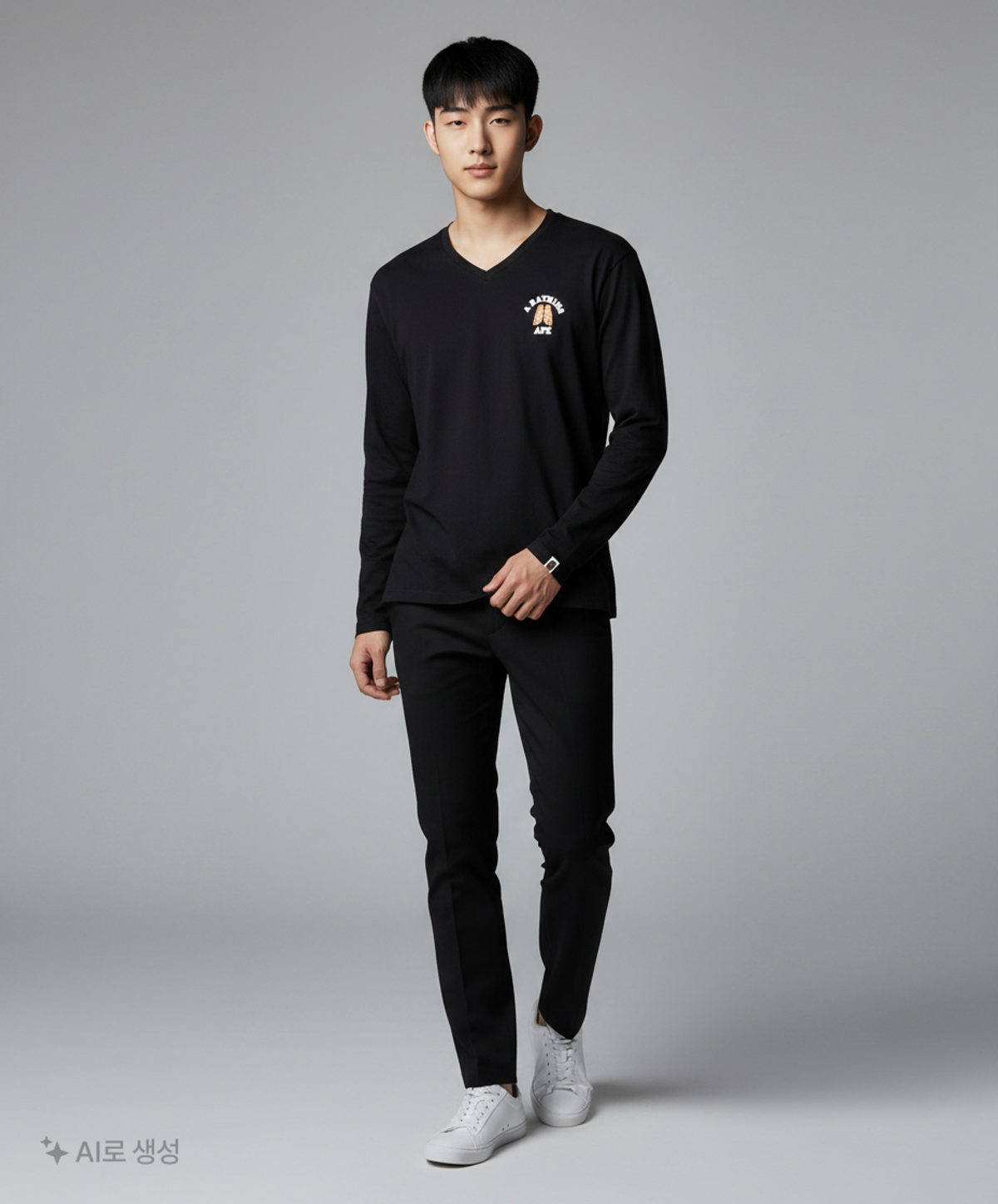 베이프(BAPE) 긴소매 티셔츠 XL