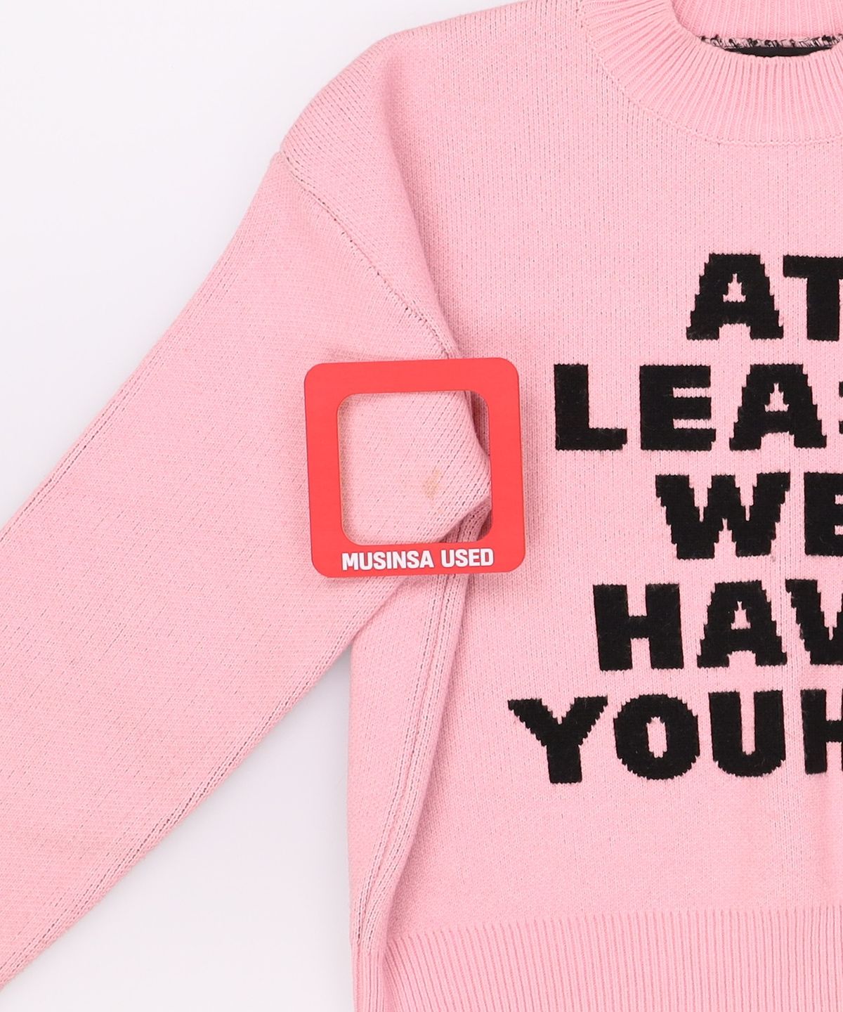 유희(YOUHEE) YOUHEE LETTERING PULLOVER KNIT PINK FREE
