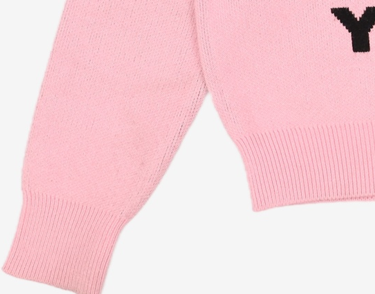 유희(YOUHEE) YOUHEE LETTERING PULLOVER KNIT PINK FREE