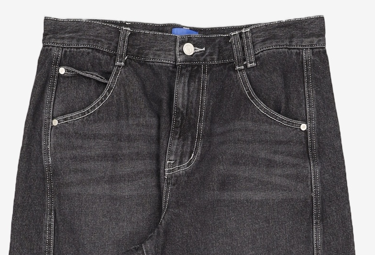 데케트(DECET) Curved Wide Jeans DCPT033Black 30