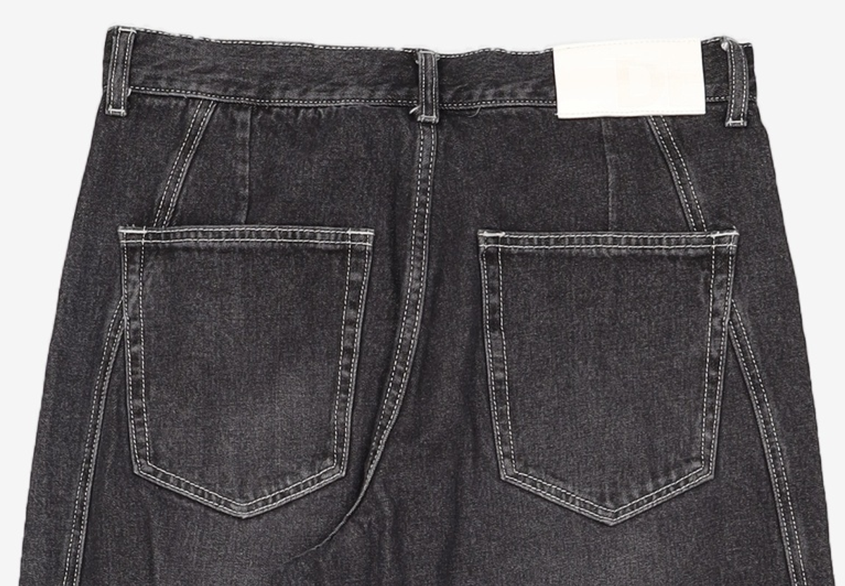 데케트(DECET) Curved Wide Jeans DCPT033Black 30