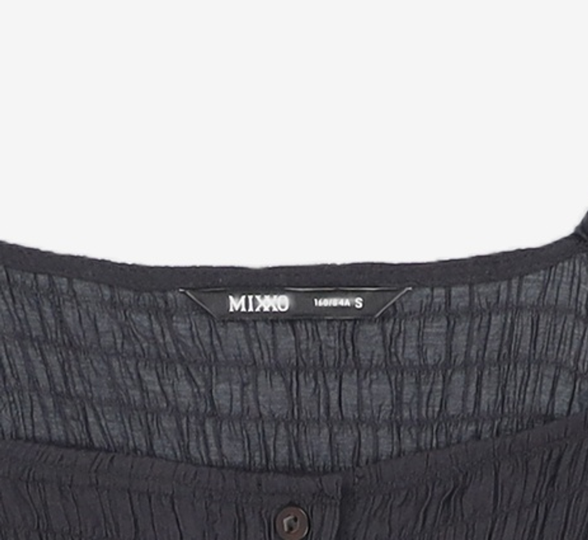미쏘(MIXXO) 조직감소재 크롭 블라우스 MIWBWB711C S