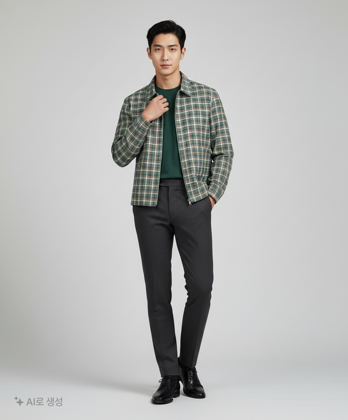 커스텀멜로우(CUSTOMELLOW) check coach jacket _CLUAM21111GRX 105
