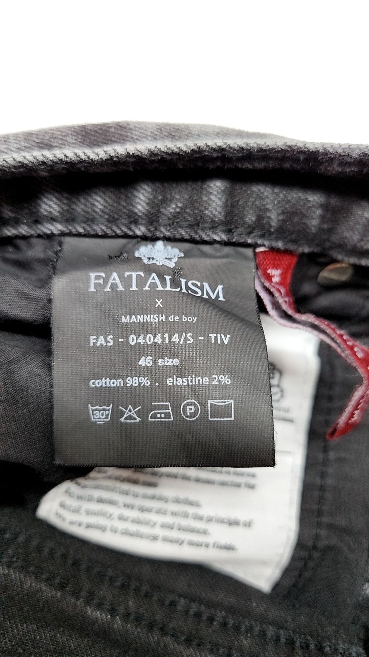 페이탈리즘(FATALISM) 청/데님 팬츠 46