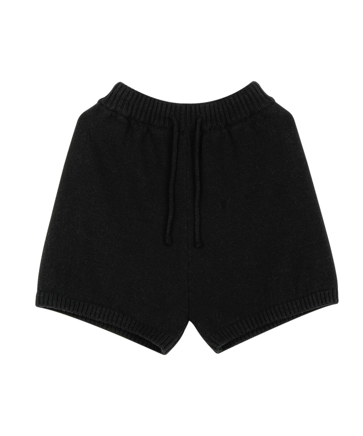 블레티(VLETI) [Cotton 100%] Round Cardigan & Half Pant Knit Set Up (Black)