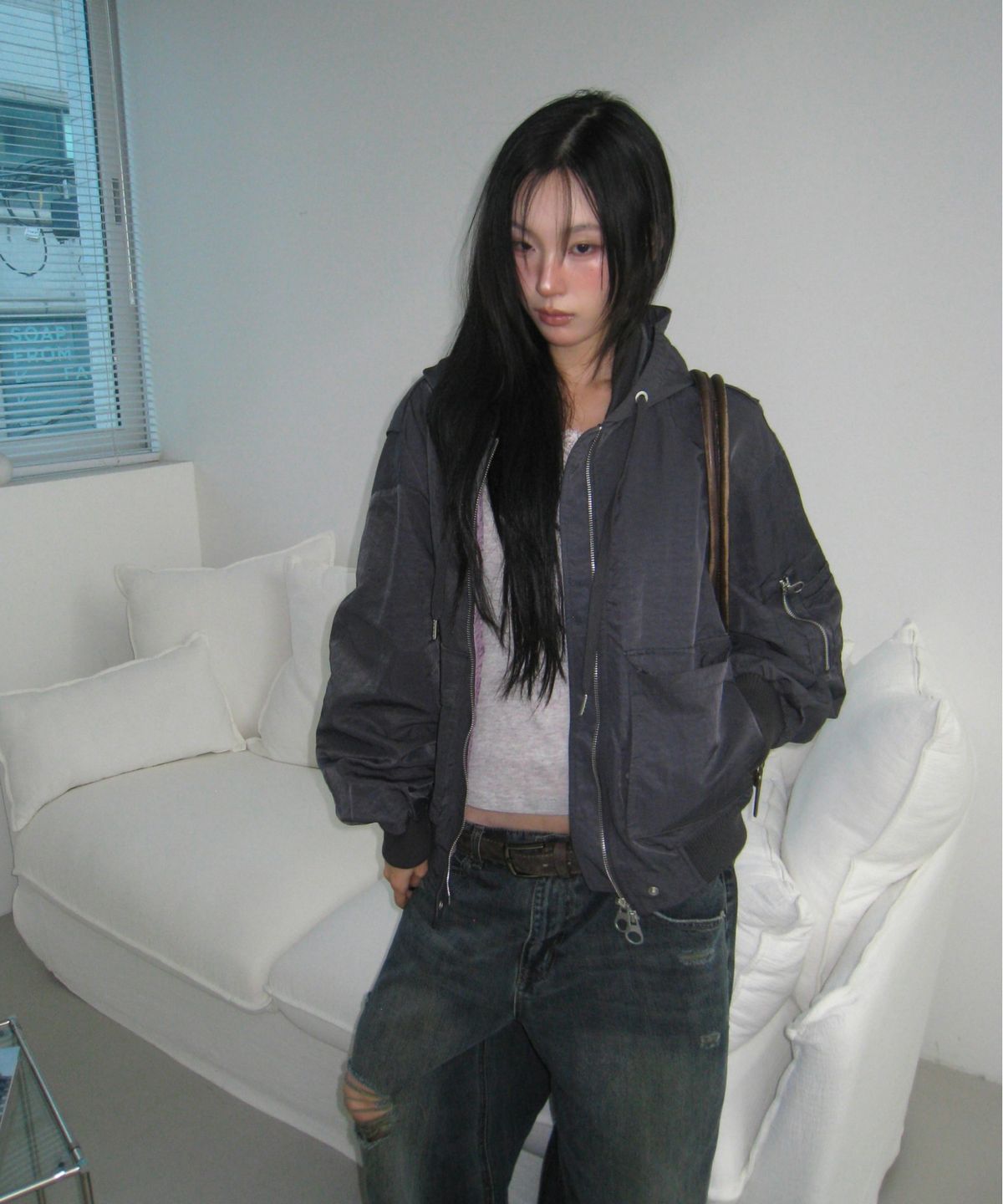 미쏘(MIXXO) 후드 MA1 RE JJG347C_MIWJJG91QC