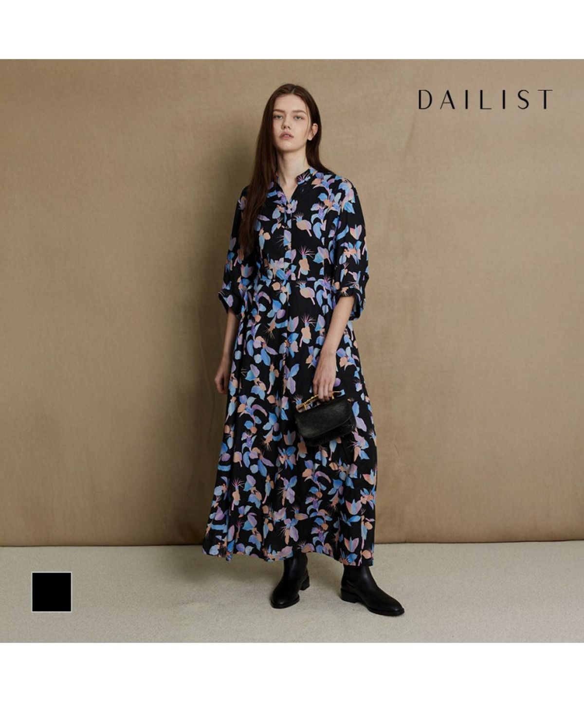 데일리스트(DAILIST) 프린트 롱 원피스_MDBOA5F7321
