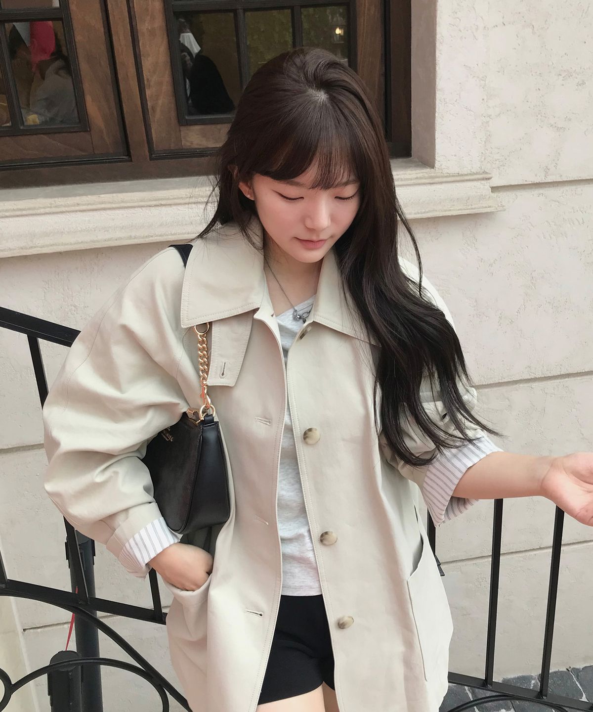 미쏘(MIXXO) 하프 트렌치코트 RE JTG311B_MIWJTG90QB