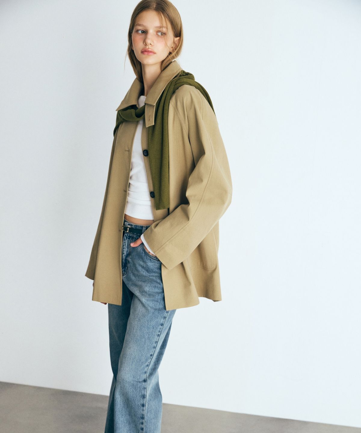 미쏘(MIXXO) 하프 트렌치코트 RE JTG311B_MIWJTG90QB