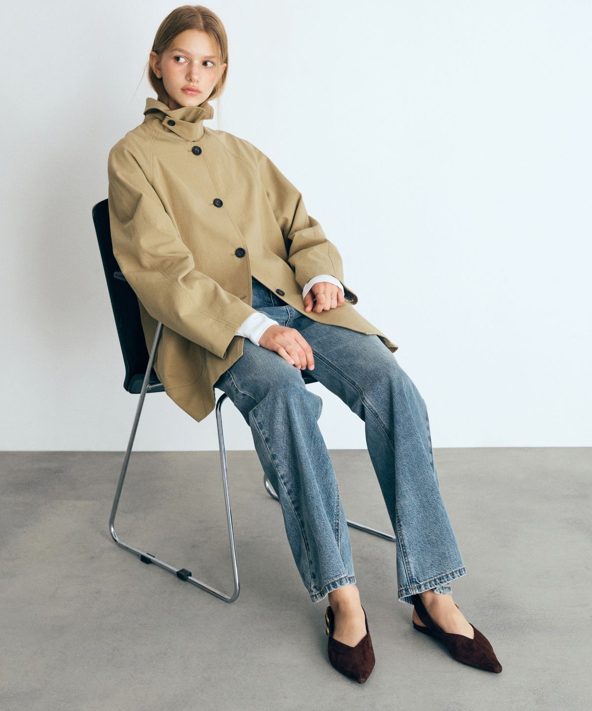 미쏘(MIXXO) 하프 트렌치코트 RE JTG311B_MIWJTG90QB