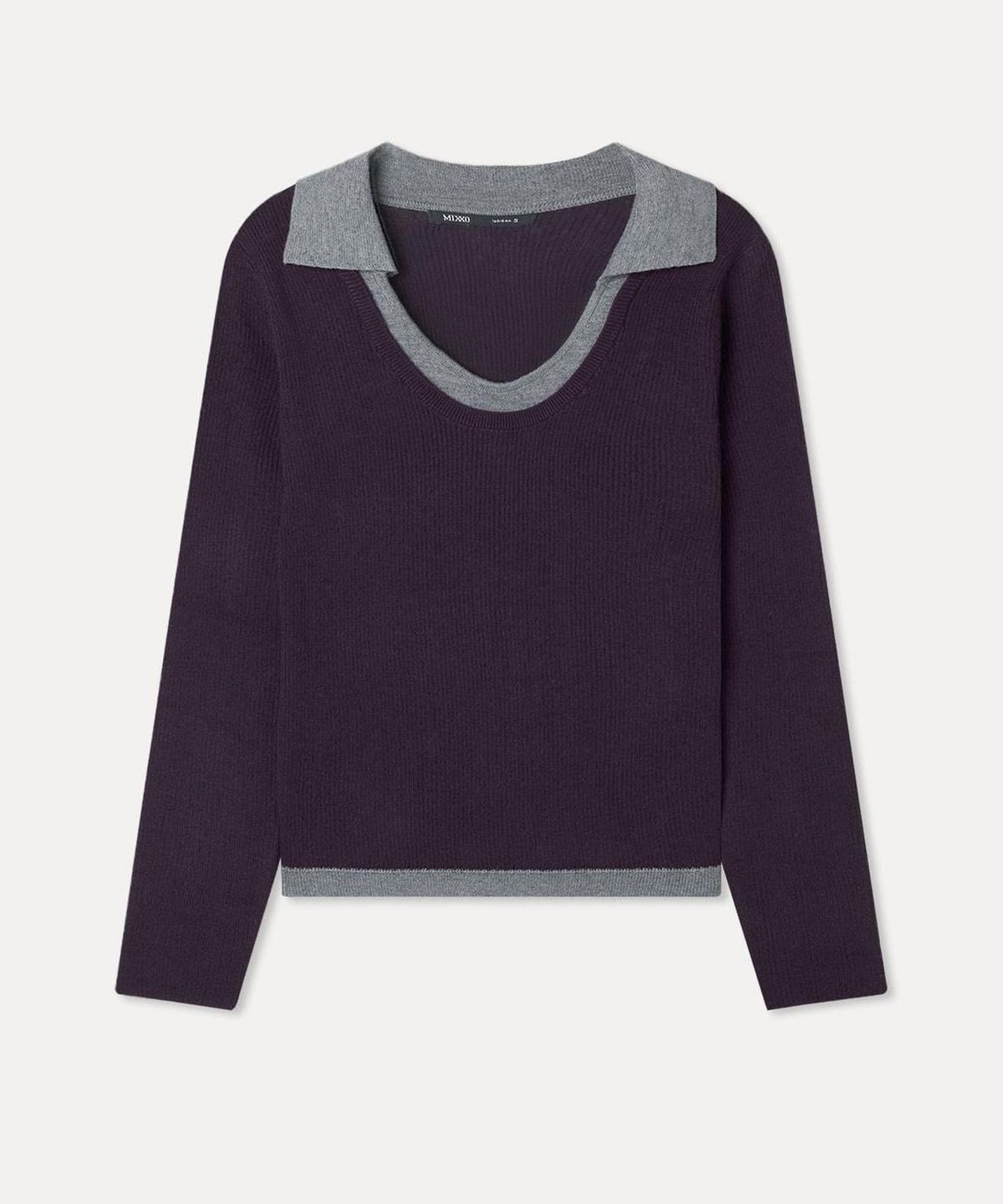 미쏘(MIXXO) 카라 레이어드 니트 RE KAG426T_MIWKAG93QT