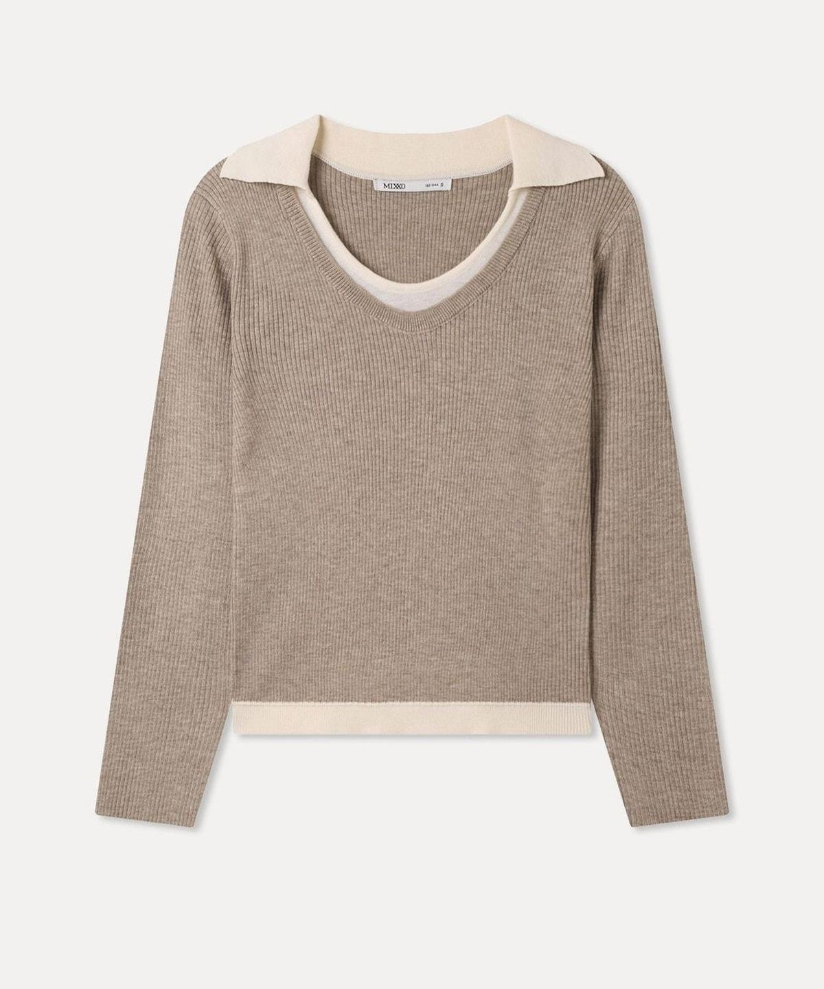 미쏘(MIXXO) 카라 레이어드 니트 RE KAG426T_MIWKAG93QT
