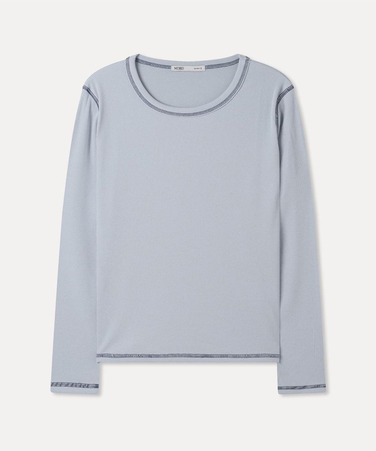 미쏘(MIXXO) 배색 스티치 긴팔 티셔츠_MIWLWG916A