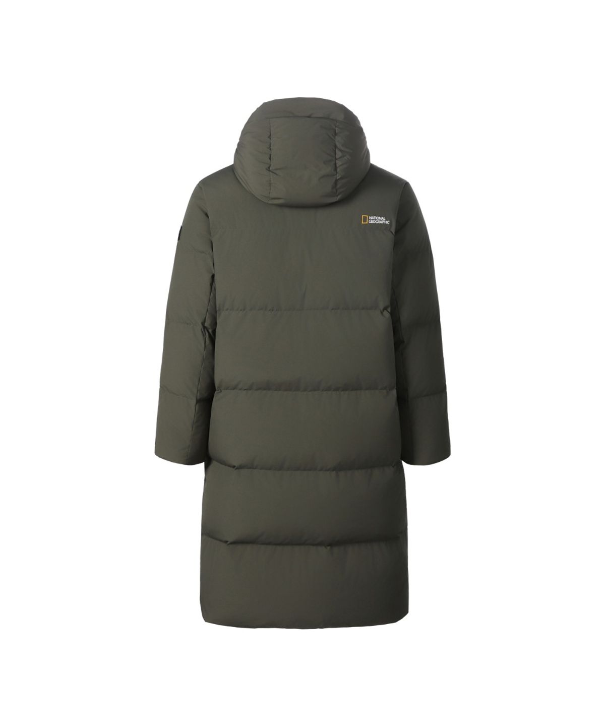 내셔널지오그래픽(NATIONALGEOGRAPHIC) 카이만 프로 롱기장 구스다운 점퍼 OLIVE GREEN