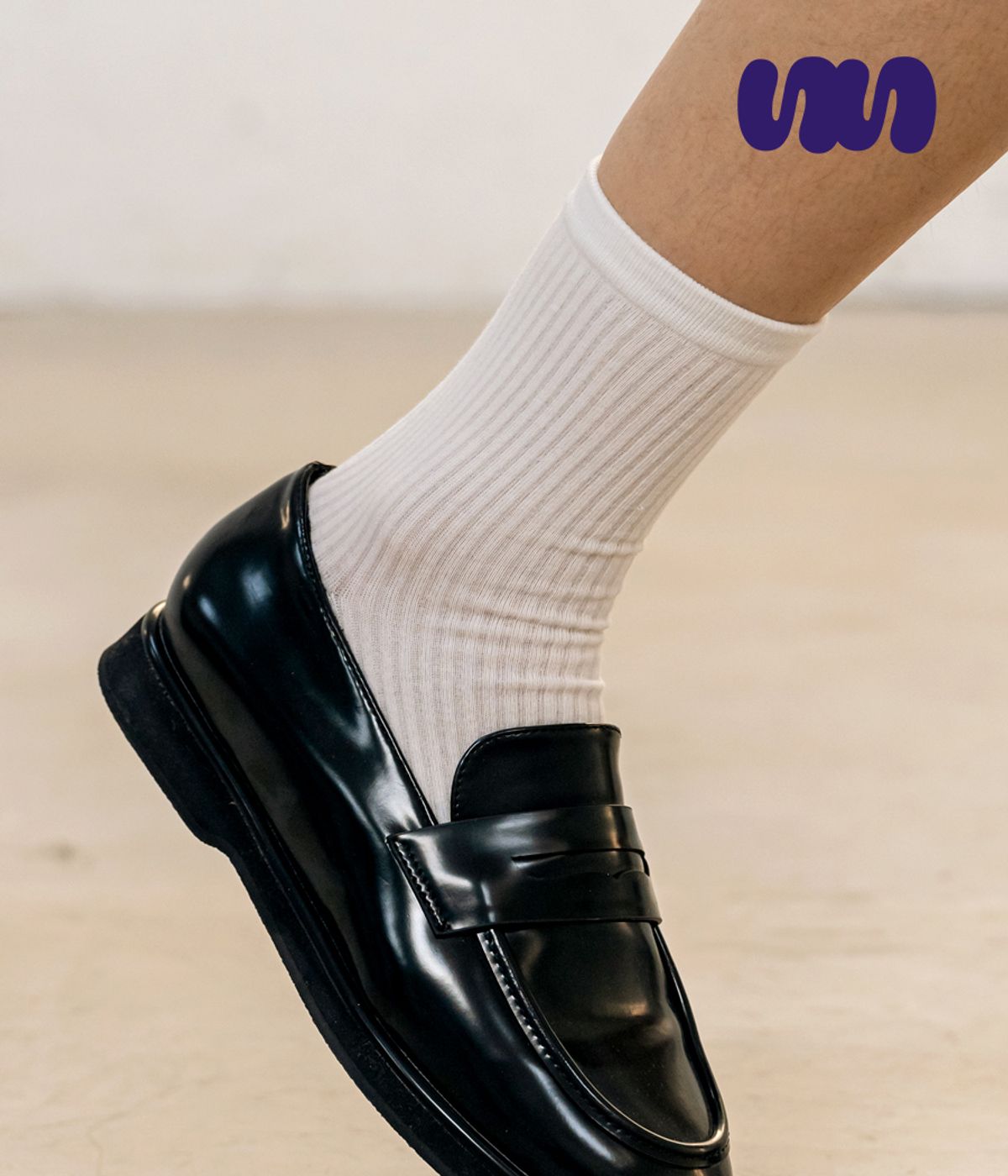 스테디삭(STEADY SOCKS) [10PACK] 스테디삭 여성 베이직 립 크루 삭스_아이보리/블랙