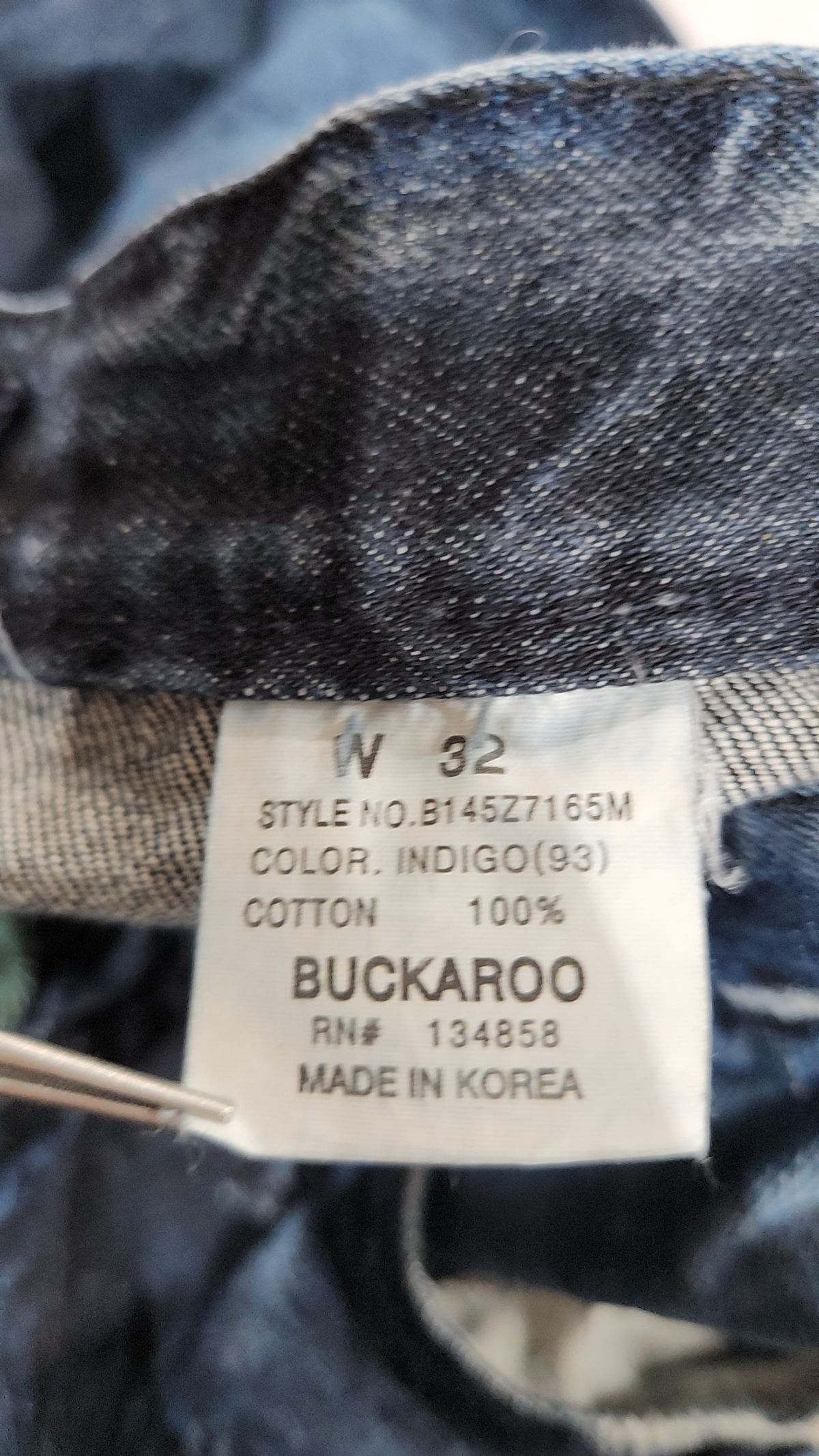 버커루(BUCKAROO) 청/데님 팬츠 32